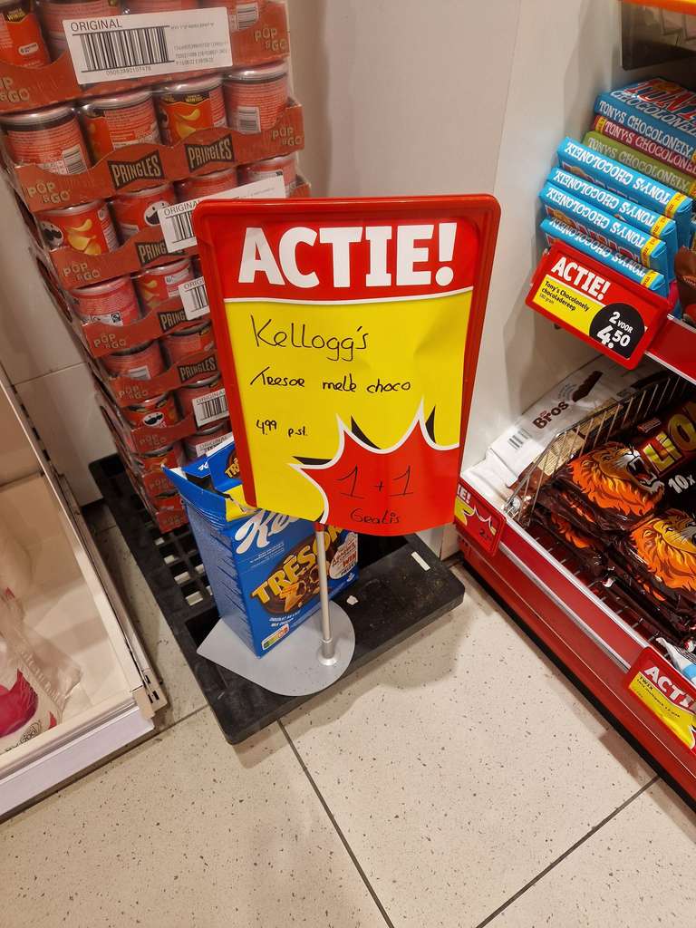 Kruidvat Apeldoorn (lokaal?) Grootverpakking Kellog's Trésor 1+1 gratis