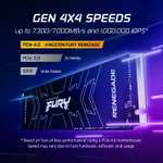 Kingston Fury Renegade SSD 2TB met heat spreader (M.2 2280, PCIe 4.0 4x4 NVMe, 7.300/7.000MB/s)