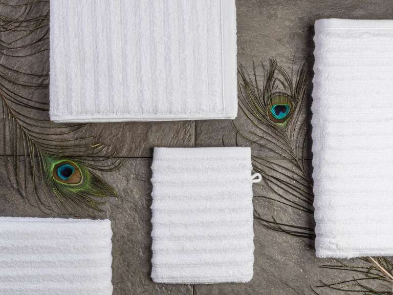 iBOOD: 8x Seashell Premium Wave Collection handdoeken (50x100cm) 500 g/m²