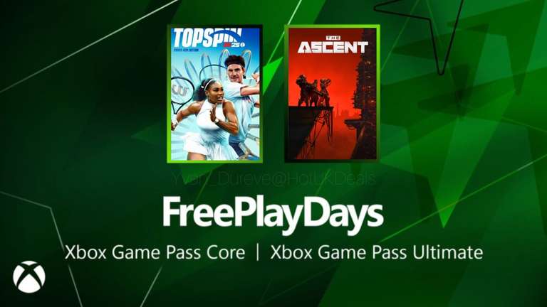 Xbox Free Play Days – TopSpin 2K25 Cross-Gen Digital Edition, The Ascent (Game Pass Core/Ultimate-leden)