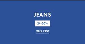 50% korting op de 2e jeans bij WE