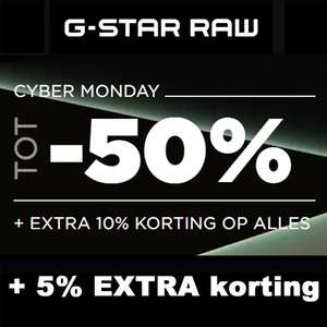 G-Star RAW: tot 50% korting + 10% extra + 5% extra (code)