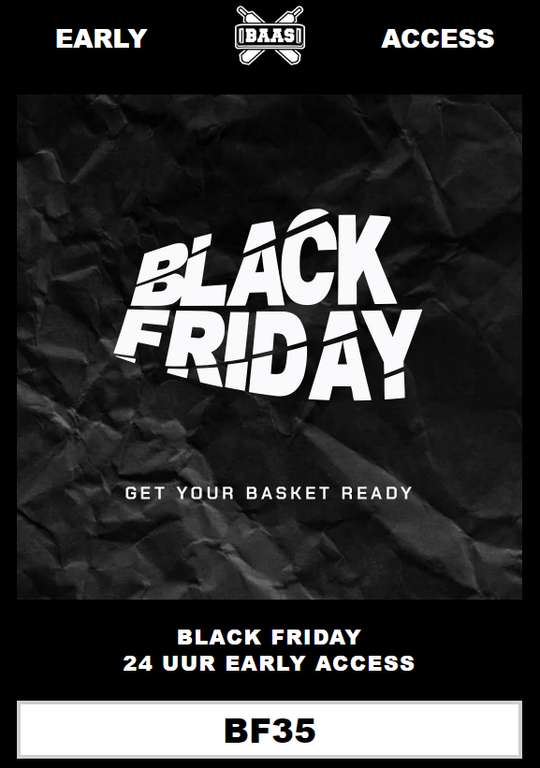 35% Black Friday korting bij Sneakerbaas