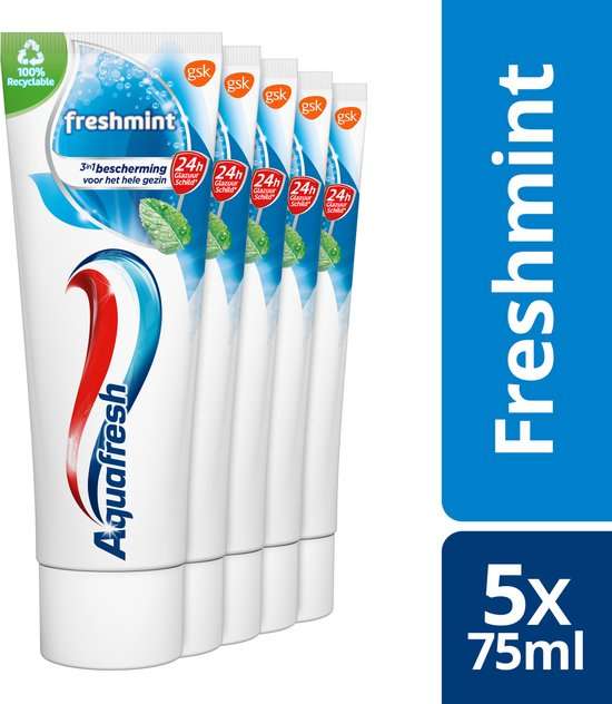 Aquafresh Freshmint - Tandpasta - 5 x 75ml p.s. €1,06