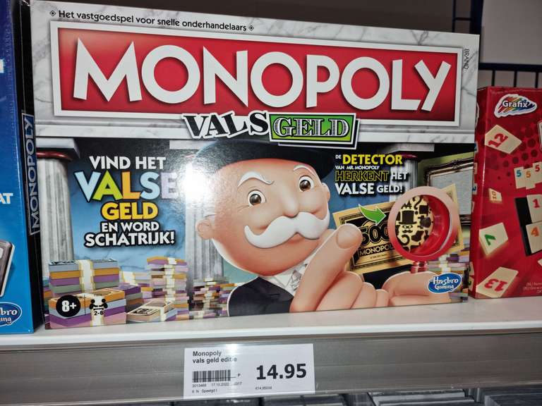 Action > Monopoly Vals geld, Uno Jr Pawpatrol, Kinder Mens erger je niet
