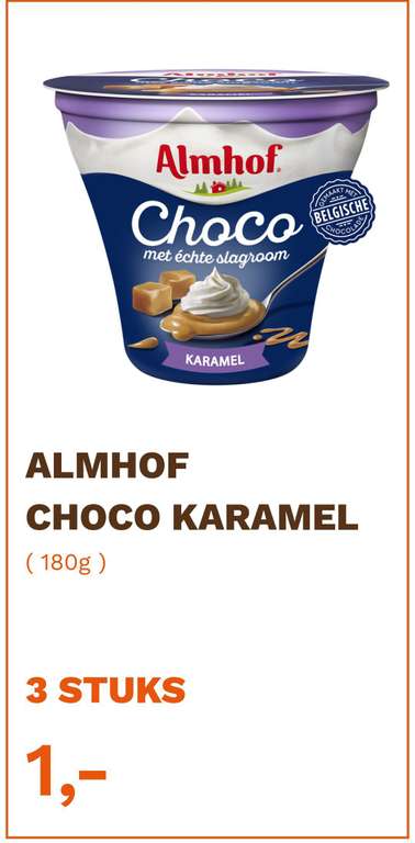 Almhof choco karamel 3 stuks voor slechts 1,- euro (Almere)