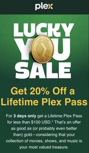 Plex Lifetime Pass (20% korting)