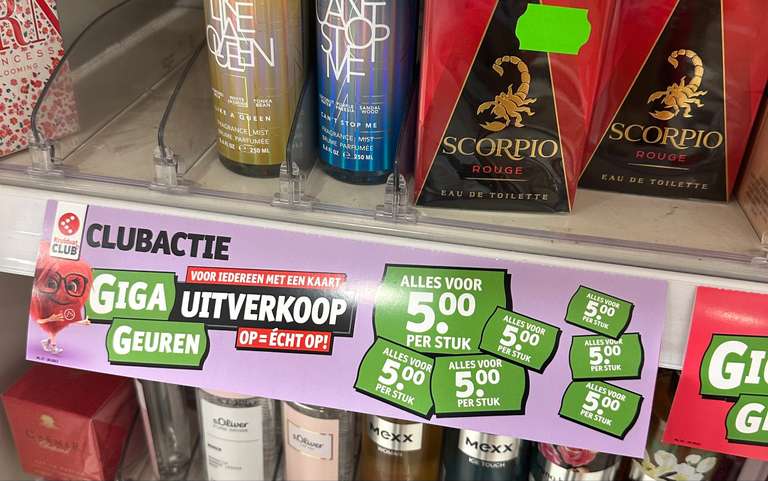 [Kruidvat] Parfum met groene sticker €5 per stuk!