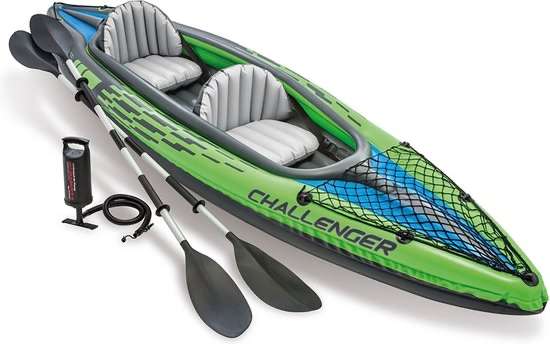 Intex Challenger K2 Kayak - Opblaasboot - 2-Persoons - Groen/Zwart
