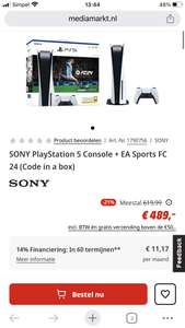PS5 + FC24 voor €489