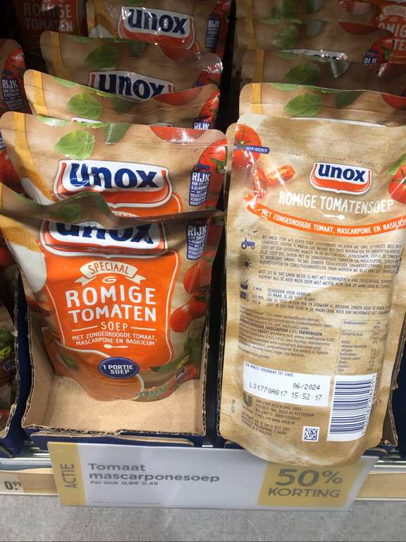 Unox Speciaal soep in zak (300ml) Romige Tomatensoep @ Xenos