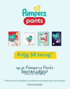 €5 terug Pampers Pants broekjes