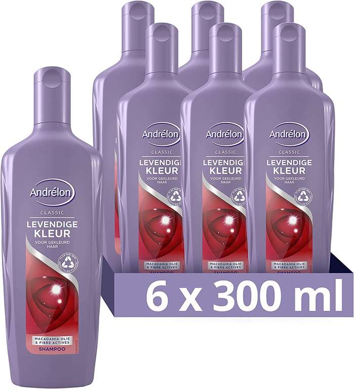 Andrélon Classic Levendige Kleur shampoo 6 x 300 ml - Voordeelverpakking