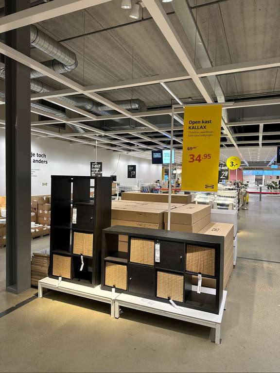 IKEA kast Kallax zwart bruin