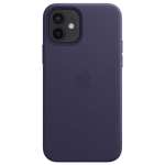 Apple Leather Backcover MagSafe voor de iPhone 12 (Pro) - Deep Violet + 250 ING Punten