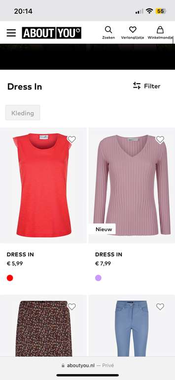 Diverse Dress in kleding goedkoop (fout)