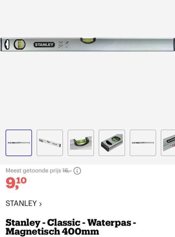Stanley - Classic - Waterpas - Magnetisch 400mm