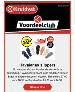 Havaianas slippers brasil €14,99, Slim €17,99