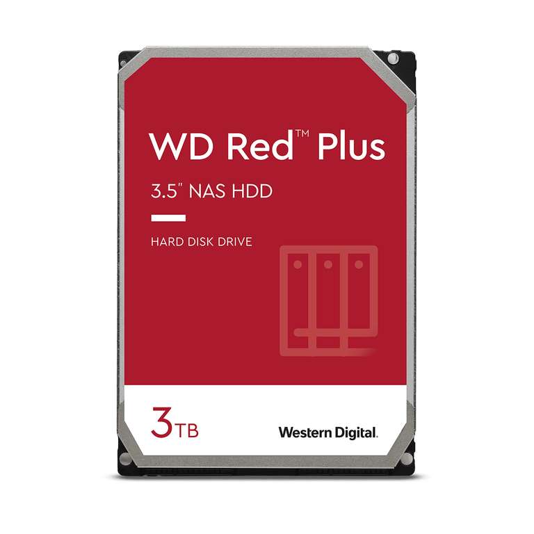 WD Red Plus, 3TB (128MB cache) NAS harde schijf