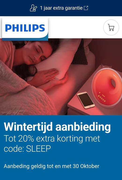 Philips Wake-up Lights extra 20% korting