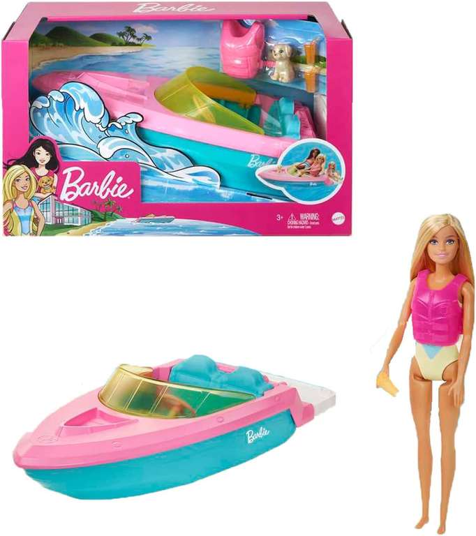 Barbie Pop met boot Speelset