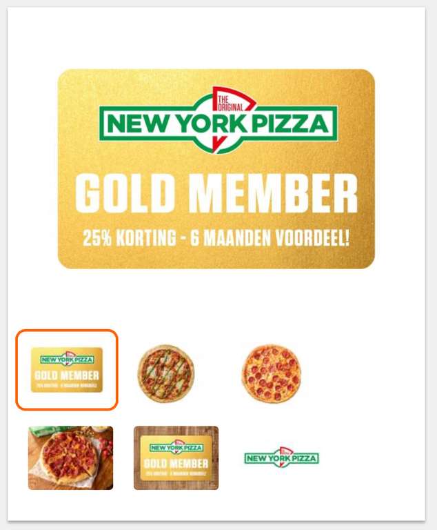 [ING Rentepunten] 6mnd New York Pizza Goldmember 25% korting