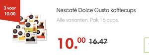 Nescafé Dolce Gusto 3 voor €10 bij Dekamarkt