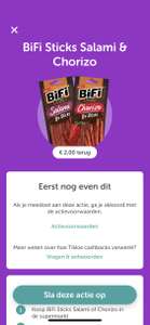 €2 terug via Tikkie op BiFi Sticks Salami & BiFi Sticks Chorizo