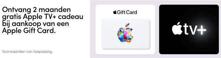 2 maanden gratis Apple TV+ bij aankoop Apple Gift Card