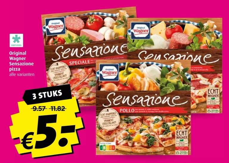 Boni: Wagner Sensazione pizza 3 voor 5 euro