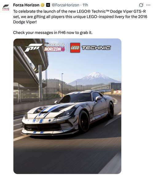 Forza Horizon 6: Claim 2 gratis voertuigen – Dodge Viper ACR