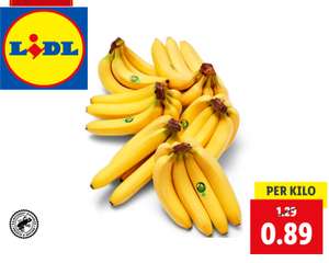Bananen 0,89 per kilo bij de Lidl