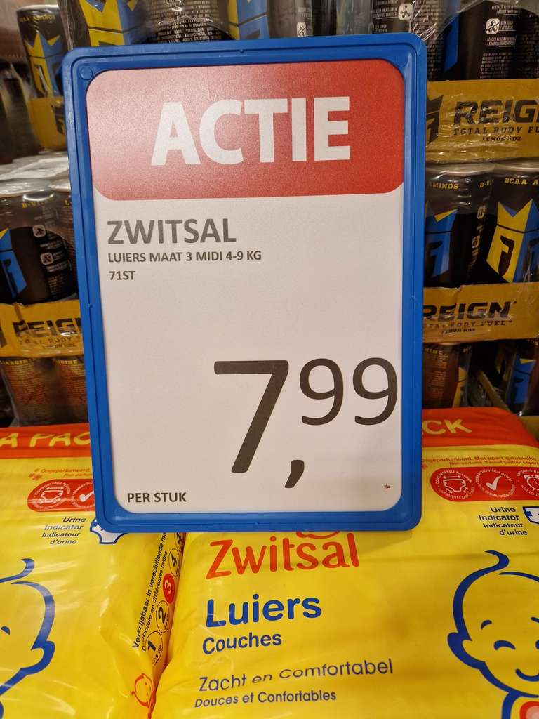 Mega pack Zwitsal luiers maat 3 voor €8,-, die Grenze Waalwijk