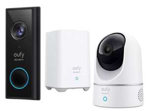 Eufy Wifi Video Deurbel 2K (incl homebase 2) + Indoor Pan & Tilt Camera