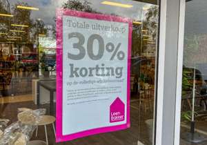 [[Rotterdam]] Leen Bakker 30% op alles — Totale opruiming Rotterdam Cor Kieboomplein