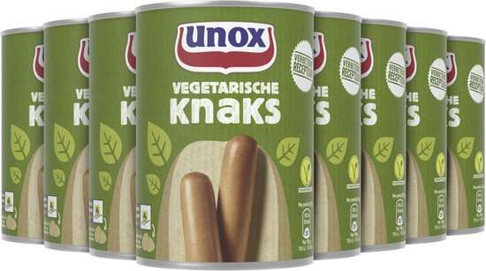 Unox vegetarische knakworsten 12 blikken €14,84