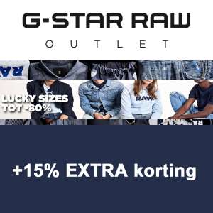 G-Star outlet: sale tot -80% & 15% extra korting