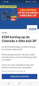 € 250 korting op de colorado e-bike Bull 28. E-bike met middenmotor.