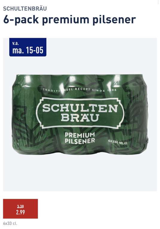 SCHULTENBRÄU 6-pack premium pilsener