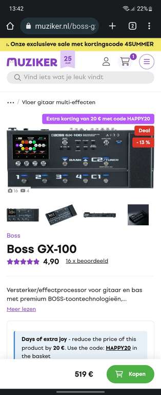BOSS GX-100 multi-effect pedaal