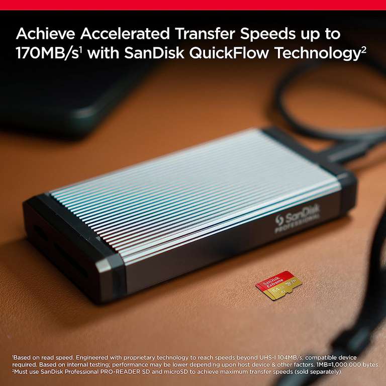 SanDisk Extreme MicroSDXC UHS-I Geheugenkaart 64 GB Met SD Adapter (1 Jaar RescuePRO Deluxe, Leessnelheden Tot 170 MB/s