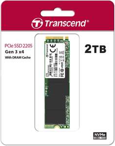 Transcend 220S 2TB Interne SSD (TS1TMTE220S, PCIe Gen3 x4, DRAM Cache, M.2 2280)