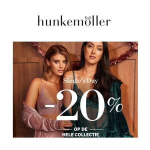 Hunkemöller: 20% korting op totale collectie (va €28)