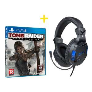 BigBen Official Licensed PS4 Stereo Gaming Headset V3 + Tomb Raider Definitive Edition PS4 (winkels)