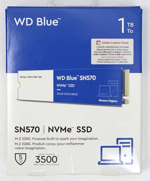 WD Blue SN570 1TB NVMe SSD TLC 3000+ MB/s