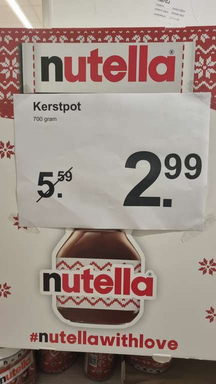 [lokaal] Nutella 700 gr. Kerst versie