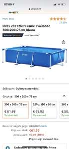 INTEX Metal Frame Zwembad - 300x200x75 cm (zonder filterpomp)