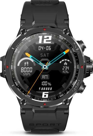 Veho Kuzo F1-S Sport Smartwatch - zwart | wit