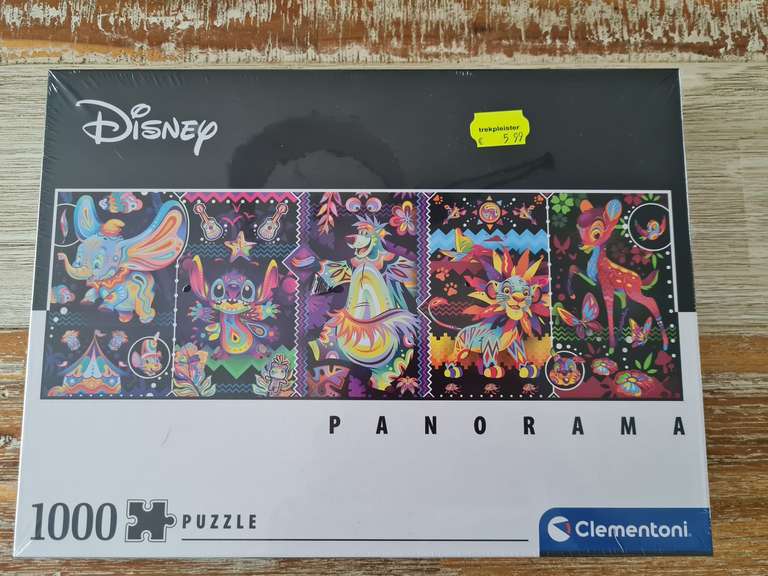 Trekpleister; Disney puzzel panorama 1000 stukjes Clementoni