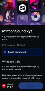 [Gratis geld] Coinbase Wallet Quest Mint on Sound.xyz €9